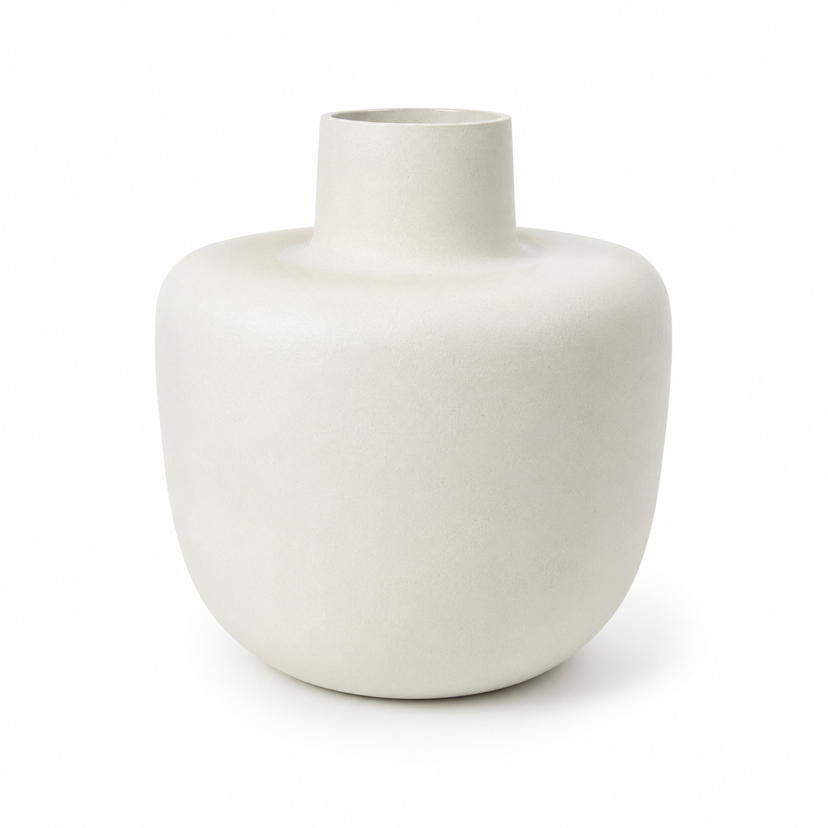 Set of 3 Decorative Vases 7.5 x 6 Inch Ceramic Look Home Décor