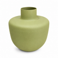 Yellow Metal Decorative Vase 7.5 x 6 Inch Modern Contemporary Home Décor