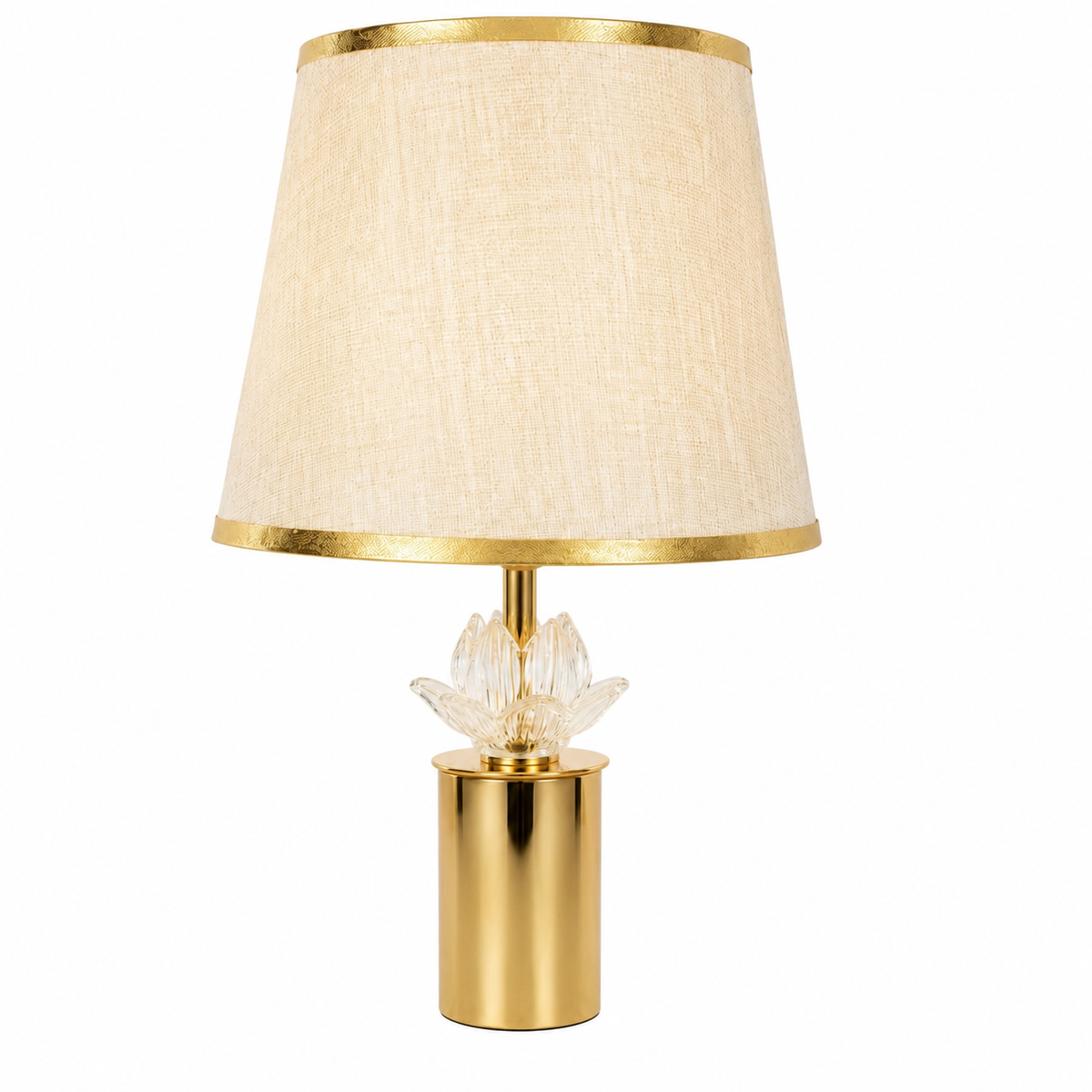 Gold Table Lamp with 3 Colour Changing LED Lights – Elegant Decorative Bedside Lamp