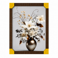 Luxury Floral Resin Wall Painting with Wooden Frame – 30 × 24 Inch
