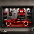 Red Sports Car Wall Art | Luxury Car Poster for Bedroom, Living Room & Garage Decor