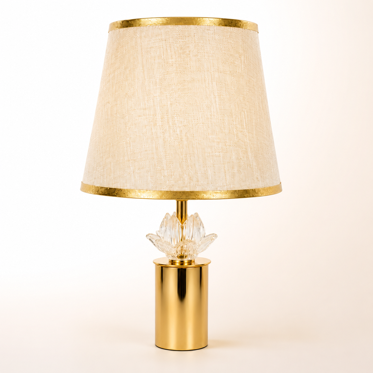 Gold Table Lamp with 3 Colour Changing LED Lights – Elegant Decorative Bedside Lamp