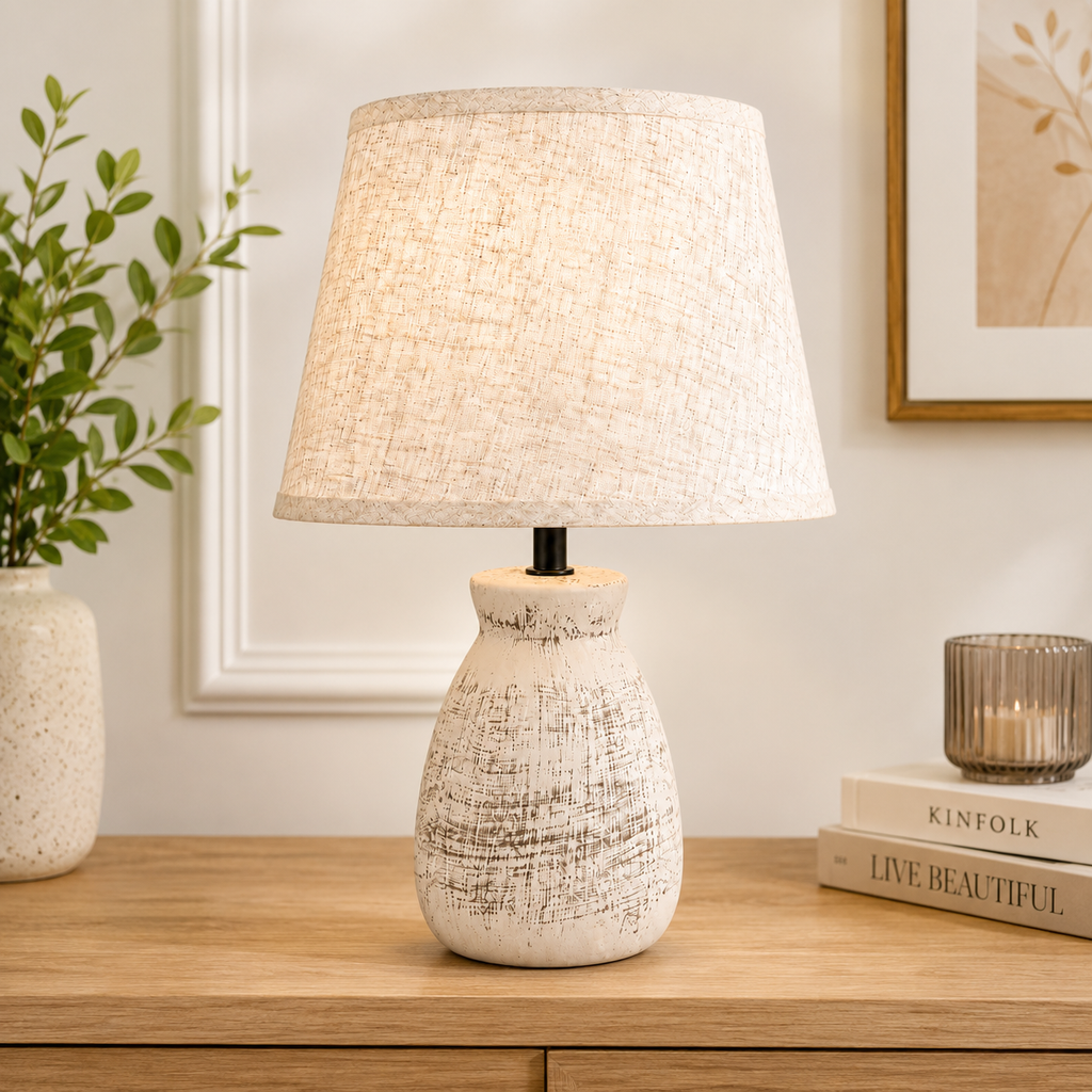 Decorative Table Lamp 10 x 5.5 Inch for Bedroom Living Room Home Décor