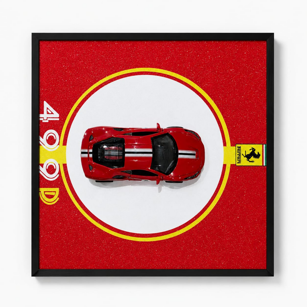 Ferrari 488 Car Wall Art | Red Sports Car Poster for Luxury Home & Garage Decor