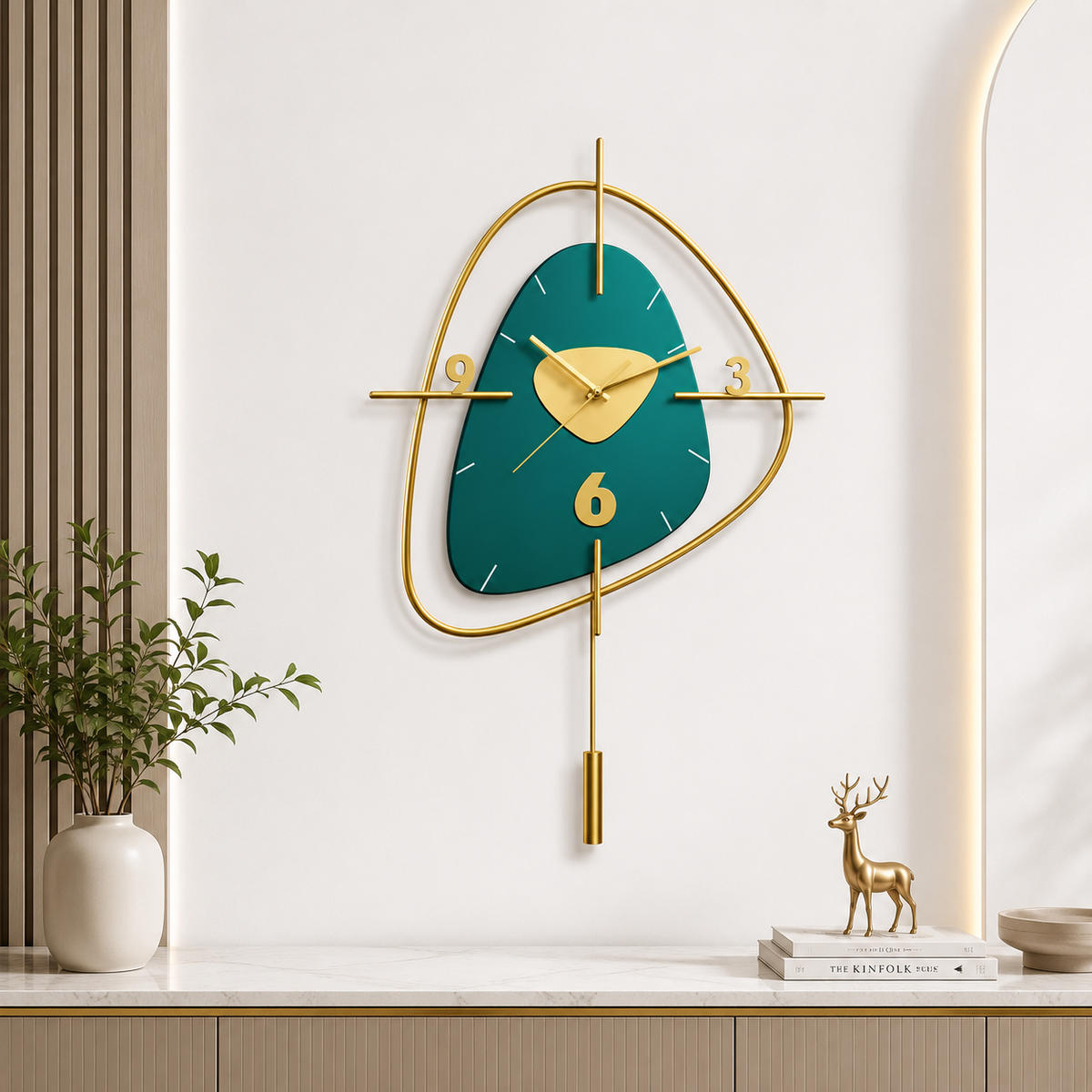 Metal Blue Wall Clock | Iron Rust Proof Modern Designer Clock for Home Decor