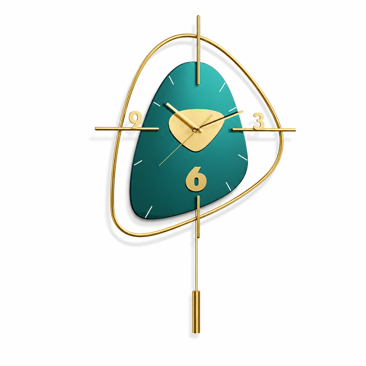 Metal Blue Wall Clock | Iron Rust Proof Modern Designer Clock for Home Decor