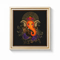 Ganesha Canvas Wall Hanging Painting 15 x 15 Inch Framed Home & Office Décor