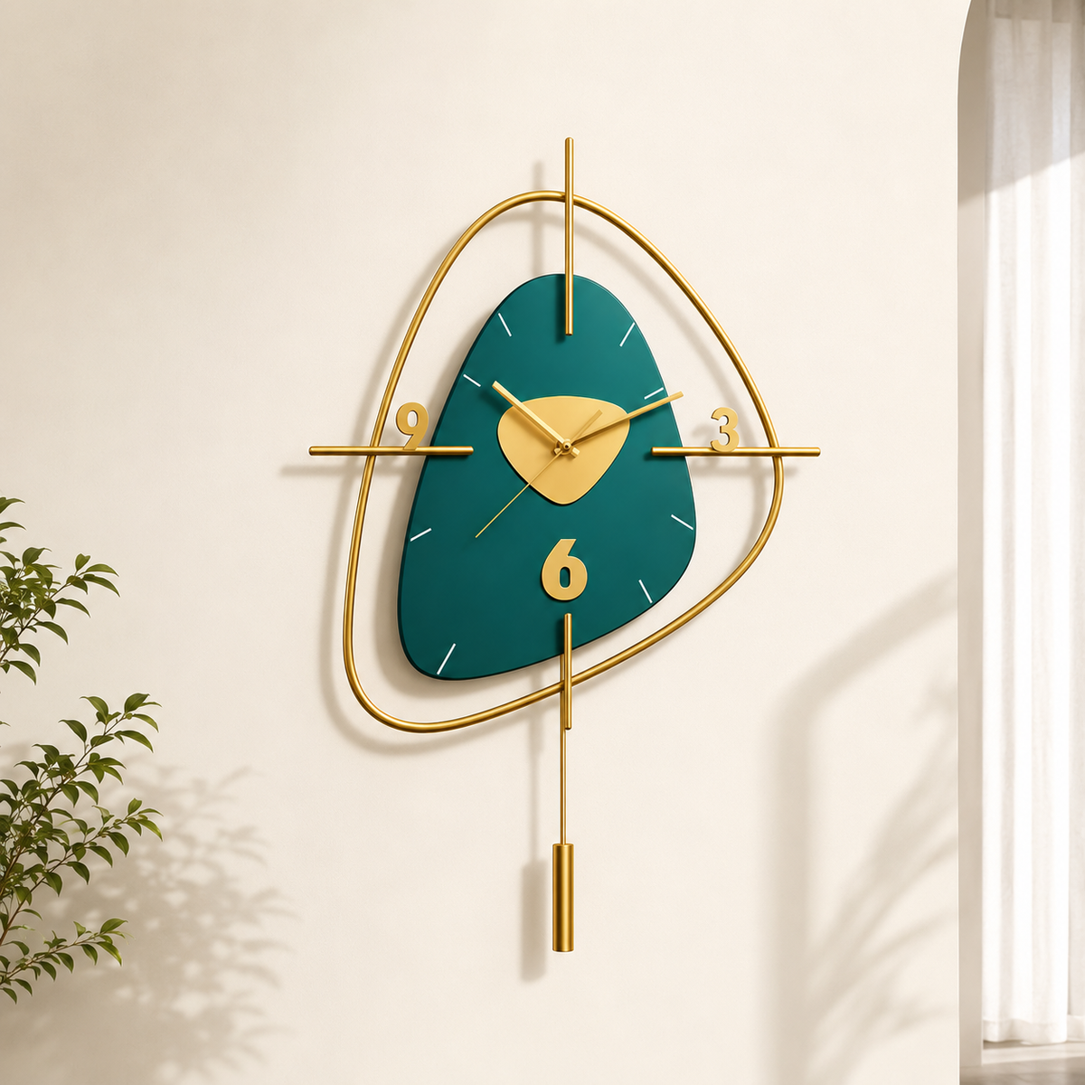 Metal Blue Wall Clock | Iron Rust Proof Modern Designer Clock for Home Decor