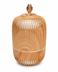 Wood Grain Humidifier with 7 LED Color Changing Light, Aroma Mist & Auto Shut-Off