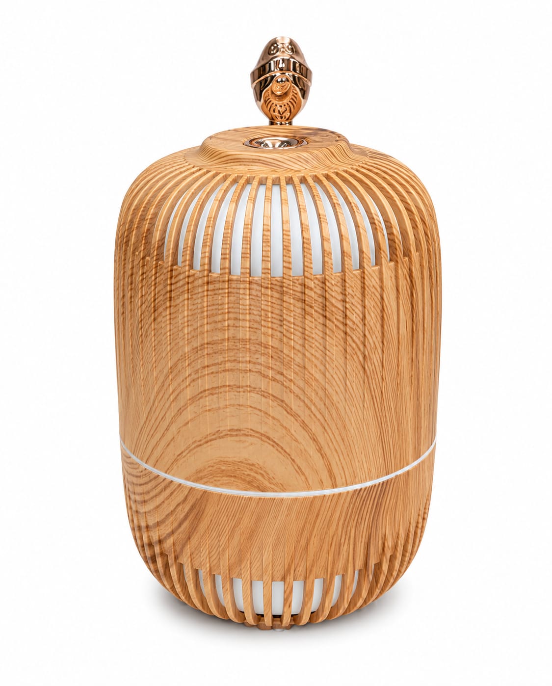 Wood Grain Humidifier with 7 LED Color Changing Light, Aroma Mist & Auto Shut-Off