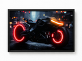 Black Sports Bike Wall Art | Luxury Motorcycle Poster for Home & Garage Decor