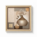 Abstract Vase Floral Canvas Wall Painting 15 x 15 Inch Framed Home Décor