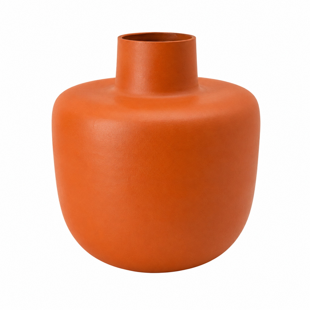 Set of 3 Decorative Vases 7.5 x 6 Inch Ceramic Look Home Décor
